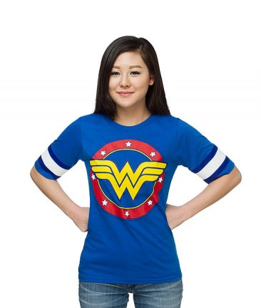 Wonder Woman Hockey Stripe Ladies' Tee